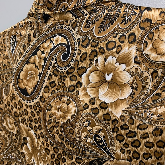 Retro Cheetah Floral Paisley Long Sleeve PS - Picture 7 of 11